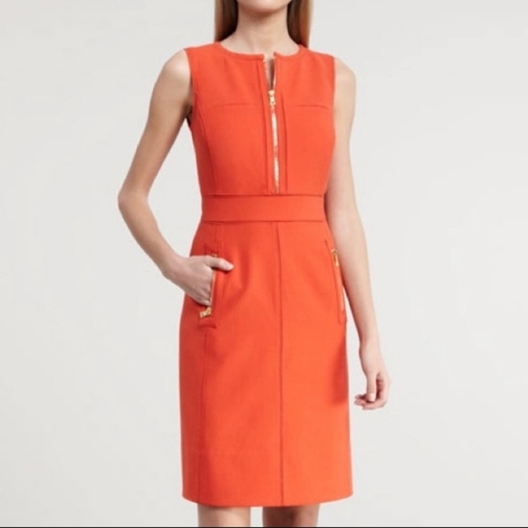 Tory Burch Orange Midi Dress - Picture 4 of 9